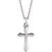 14K White Gold Cross Necklace - (B23-187) 14K White Gold Cross Necklace - (B23-187)