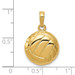 14K Yellow Gold Polished Open-Backed Volleyball Pendant - (A83-320)