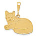 14K Yellow Gold Russian Blue Cat Pendant - (A84-821) 14K Yellow Gold Russian Blue Cat Pendant - (A84-821)