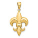 14K Yellow Gold Medium Fleur-De-Lis Pendant - (A84-903) 14K Yellow Gold Medium Fleur-De-Lis Pendant - (A84-903)