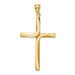 14K Yellow Gold Polished Cross Pendant 41mm length - (A85-483) 14K Yellow Gold Polished Cross Pendant 41mm length - (A85-483)