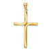 14K Yellow Gold Polished Cross Pendant 41mm length - (A85-483) 14K Yellow Gold Polished Cross Pendant 41mm length - (A85-483)