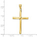 14K Yellow Gold Polished Cross Pendant 41mm length - (A85-483) 14K Yellow Gold Polished Cross Pendant 41mm length - (A85-483)