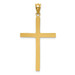 14K Yellow Gold Polished Cross Pendant 41mm length - (A85-483) 14K Yellow Gold Polished Cross Pendant 41mm length - (A85-483)