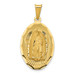 14K Yellow Gold Polished & Diamond-cut Lady of Guadalupe Oval Pendant - (A85-629) 14K Yellow Gold Polished & Diamond-cut Lady of Guadalupe Oval Pendant - (A85-629)