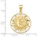 14K Yellow Gold Polished Sun with Moon & Star Charm - (A86-522) 14K Yellow Gold Polished Sun with Moon & Star Charm - (A86-522)