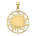 14K Yellow Gold Polished Sun with Moon & Star Charm - (A86-522) 14K Yellow Gold Polished Sun with Moon & Star Charm - (A86-522)