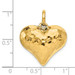 14K Yellow Gold Hollow Polished Hammered Medium Puffed Heart Charm - (A86-952) 14K Yellow Gold Hollow Polished Hammered Medium Puffed Heart Charm - (A86-952)