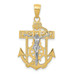 14K Two-tone Gold Mariner's Crucifix Pendant 33mm length - (A87-351) 14K Two-tone Gold Mariner's Crucifix Pendant 33mm length - (A87-351)