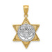 14k Two Tone Gold Star of David & Menorah Pendant - (A87-438) 14k Two Tone Gold Star of David & Menorah Pendant - (A87-438)