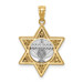 14k Two Tone Gold Star of David & Menorah Pendant - (A87-438) 14k Two Tone Gold Star of David & Menorah Pendant - (A87-438)