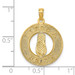 14K Yellow Gold Life's a Beach on Round Frame With Flip-Flop Charm Pendant - (A90-219) 14K Yellow Gold Life's a Beach on Round Frame With Flip-Flop Charm Pendant - (A90-219)
