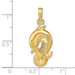 14K Yellow Gold Dolphin Pendant - (A91-964)