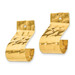 14K Yellow Gold Polished Hammered Earrings Jackets - (B40-925)