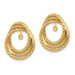 14K Yellow Gold Polished & Twisted Fancy Earrings Jackets - (B41-128)