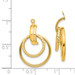 14K Yellow Gold Polished & Twisted Fancy Earrings Jackets - (B41-228)