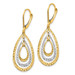 14K Two-tone Gold Diamond-cut Leverback Earrings - (B42-263) 14K Two-tone Gold Diamond-cut Leverback Earrings - (B42-263)