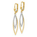 14K Two-tone Gold Diamond-cut Leverback Earrings - (B42-710) 14K Two-tone Gold Diamond-cut Leverback Earrings - (B42-710)