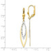 14K Two-tone Gold Diamond-cut Leverback Earrings - (B42-710) 14K Two-tone Gold Diamond-cut Leverback Earrings - (B42-710)