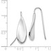 14K White Gold Curved Tear Drop Wire Earrings - (B43-830) 14K White Gold Curved Tear Drop Wire Earrings - (B43-830)