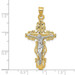 14K Two-tone Gold Diamond-cut Crucifix Pendant 46mm length - (A83-453) 14K Two-tone Gold Diamond-cut Crucifix Pendant 46mm length - (A83-453)