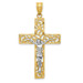 14K Two-tone Gold Diamond-cut Large Block Filigree Cross with Crucifix Pendant - (A83-560) 14K Two-tone Gold Diamond-cut Large Block Filigree Cross with Crucifix Pendant - (A83-560)