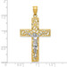 14K Two-tone Gold Diamond-cut Large Block Filigree Cross with Crucifix Pendant - (A83-560) 14K Two-tone Gold Diamond-cut Large Block Filigree Cross with Crucifix Pendant - (A83-560)