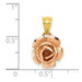 14K Two-tone Gold Rose Charm - (A84-243)