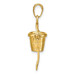 14K Yellow Gold Polished 3-Dimensional Moveable Pail & Shovel Pendant - (A84-377) 14K Yellow Gold Polished 3-Dimensional Moveable Pail & Shovel Pendant - (A84-377)