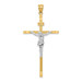 14K Two-tone Gold Crucifix Pendant 55mm length - (A84-608)
