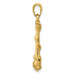14K Yellow Gold Anchor with Rope Pendant - (A85-340)