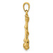 14K Yellow Gold Anchor with Rope Pendant - (A85-340)