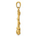 14K Yellow Gold Anchor with Rope Pendant - (A85-340)