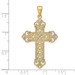 14K Yellow Gold Polished Large Rope Frame Filigree Cross Pendant - (A85-519) 14K Yellow Gold Polished Large Rope Frame Filigree Cross Pendant - (A85-519)