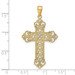 14K Yellow Gold Polished Large Rope Frame Filigree Cross Pendant - (A85-519) 14K Yellow Gold Polished Large Rope Frame Filigree Cross Pendant - (A85-519)