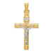 14k Two Tone Gold Crucifix Pendant - (A85-899) 14k Two Tone Gold Crucifix Pendant - (A85-899)