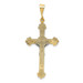 14K Two-tone Gold Crucifix Pendant 48mm length - (A86-990) 14K Two-tone Gold Crucifix Pendant 48mm length - (A86-990)