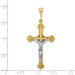 14K Two-tone Gold Crucifix Pendant 48mm length - (A86-990) 14K Two-tone Gold Crucifix Pendant 48mm length - (A86-990)
