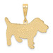 14K Yellow Gold Jack Russell Terrier Dog Pendant - (A87-216)