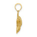14K Yellow Gold White Gold Textured Angel Fish Charm Pendant - (A91-726)