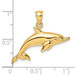 14K Yellow Gold 2-D & Polished Swimming Dolphin Charm Pendant - (A92-586) 14K Yellow Gold 2-D & Polished Swimming Dolphin Charm Pendant - (A92-586)