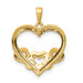14K Yellow Gold Diamond Accent Double Heart Pendant - (A97-225) 14K Yellow Gold Diamond Accent Double Heart Pendant - (A97-225)