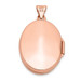 14K Rose Gold Polished 21mm Oval Locket - (A99-249)