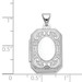 14K White Gold 20mm Book Scroll Border Locket 28x20mm - (A99-538)