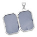 14K White Gold 20mm Book Scroll Border Locket 28x20mm - (A99-538)