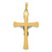 14K Two-tone Gold INRI Crucifix Pendant 36mm length - (B11-390) 14K Two-tone Gold INRI Crucifix Pendant 36mm length - (B11-390)