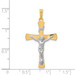 14K Two-tone Gold INRI Crucifix Pendant 36mm length - (B11-390) 14K Two-tone Gold INRI Crucifix Pendant 36mm length - (B11-390)
