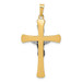 14K Two-tone Gold INRI Crucifix Pendant 36mm length - (B11-390) 14K Two-tone Gold INRI Crucifix Pendant 36mm length - (B11-390)