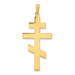 14K Yellow Gold Eastern Orthodox Cross Pendant 40mm length - (B11-648) 14K Yellow Gold Eastern Orthodox Cross Pendant 40mm length - (B11-648)