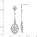 14K White Gold Diamond-cut Filigree Earrings - (B42-567) 14K White Gold Diamond-cut Filigree Earrings - (B42-567)